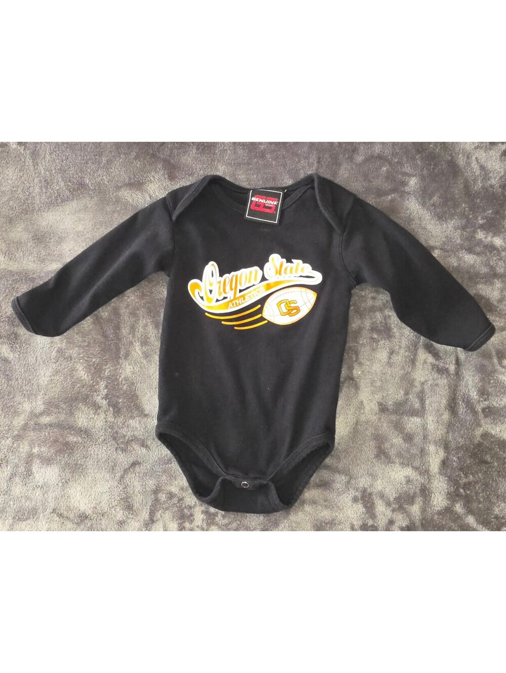 Oregon State Beavers baby black long sleeve bodysuit